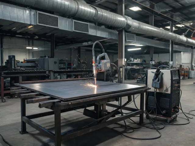 Plasma cutting and fit-up preparation